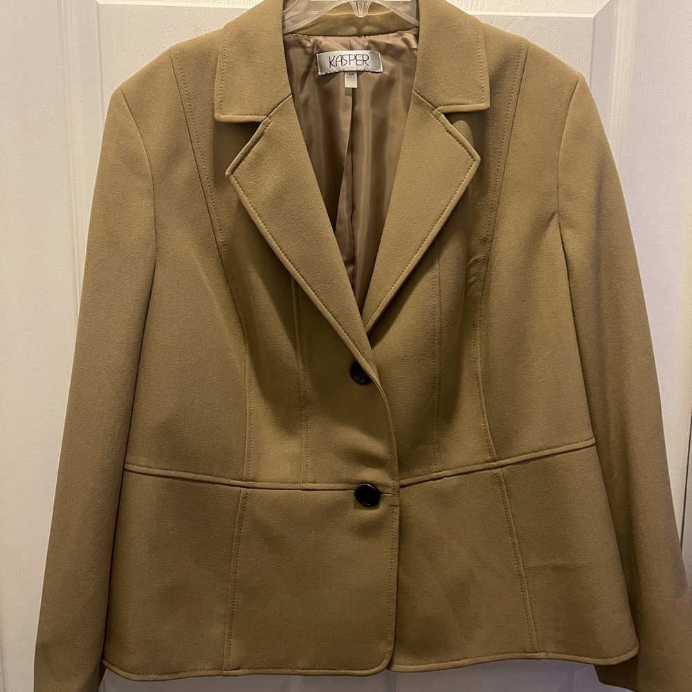 Kasper dual button peplum blazer